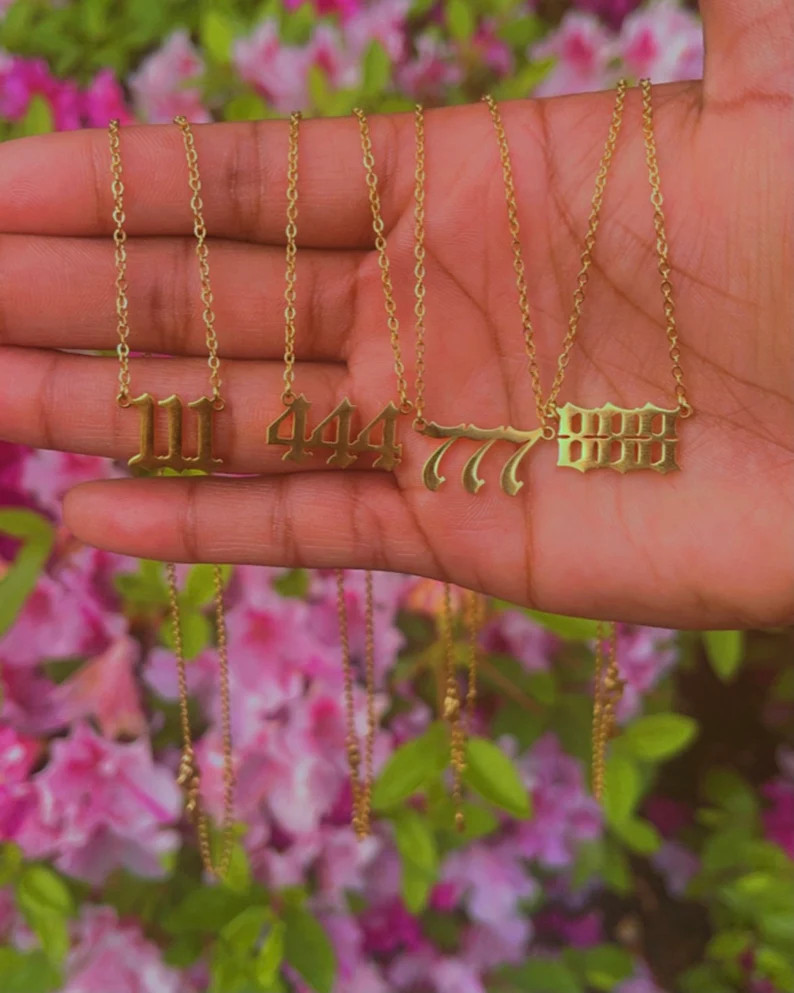 Angel Number Necklace Stainless Steel Gold Plated Silver | Etsy | Etsy (US)