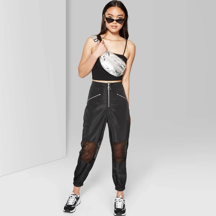 Women's High-Waist Moto Utility Pants - Wild Fable™ Black | Target