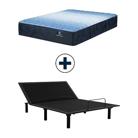 Serta Classic Exclusive 13" Firm Tight Top - Mattress + Adustable Base, One Size, White | JCPenney