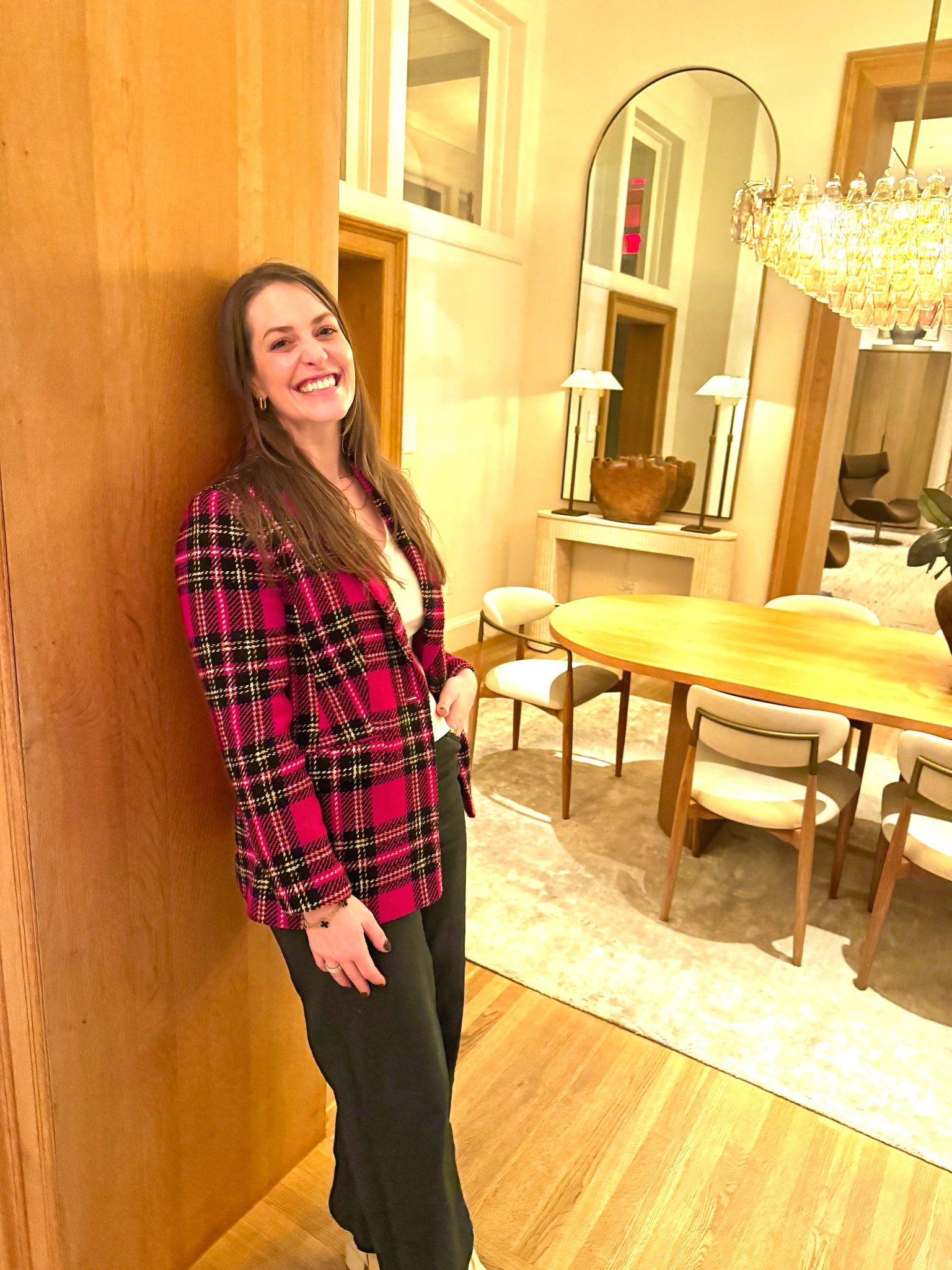 Christmas Eve dinner in my new favorite tartan blazer. Couldn't have felt more festive  

#LTKSeasonal #LTKHoliday #LTKTall