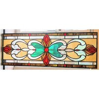 stained Glass Transom Window - Tw-316 Traditional in Earth Tones | Etsy (US)