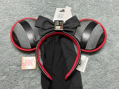 NEW Disney Ears Darth Vader Star Wars Minnie Mouse Headband Black Red Parks | eBay US