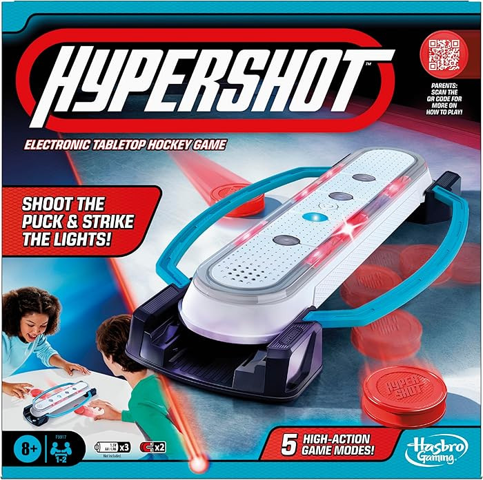 Hasbro Gaming Hypershot Electronic Tabletop Hockey Game | 5 Games in 1 | Music, Lights, and Sound... | Amazon (US)