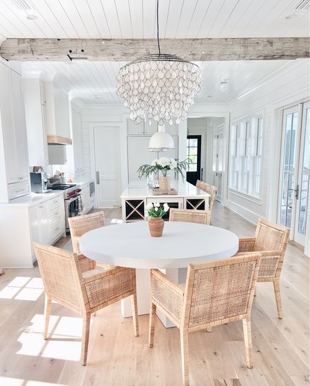 These chairs are an inexpensive option for the Serena & lily ones.
Coastal kitchen on a budget