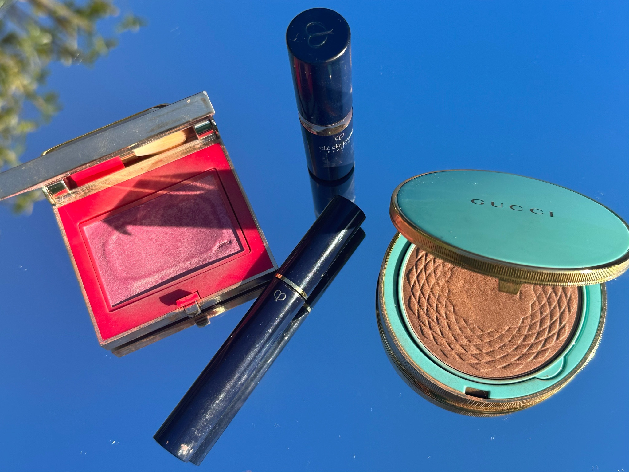 Gucci makeup, Valentino makeup, 
Cle de Peau concealer 

Four beauty staples on heavy rotation ⚡️👓
Shades: 
Bronzer-02
Blush-Rosa emozionne 
Concealer-buff
Brow gel-102
💄

#LTKHoliday #LTKbeauty #LTKGiftGuide