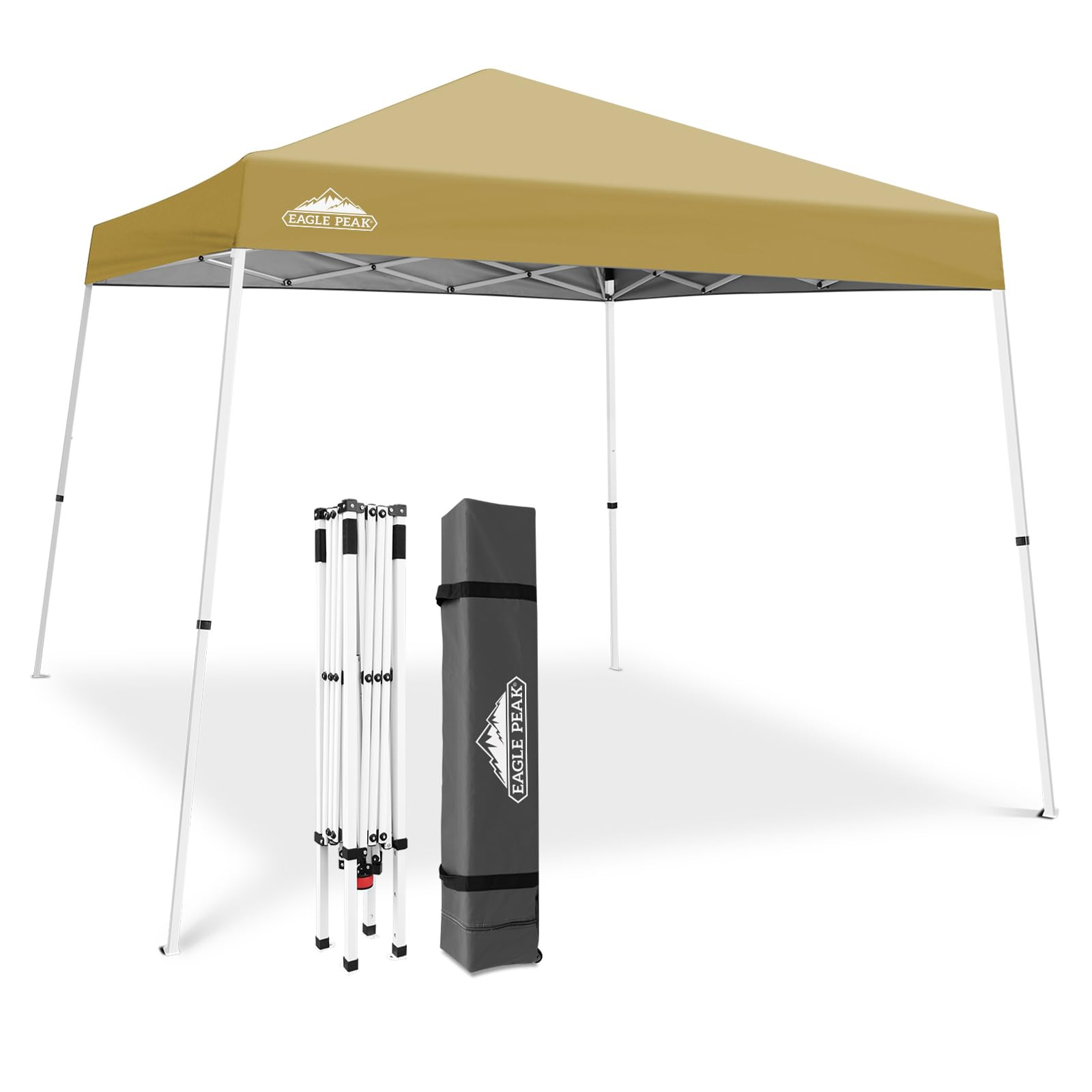 EAGLE PEAK 10x10 Slant Leg Pop-up Canopy Tent Easy One Person Setup Instant Outdoor Beach Canopy ... | Amazon (US)