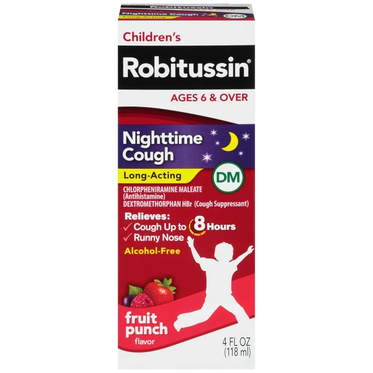 Children's Robitussin Cough and Cold Medicine for Kids, Fruit Punch, 4 Fl Oz | Walmart (US)