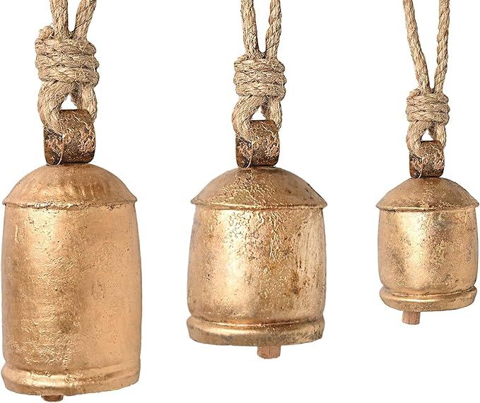Set of 3 Hanging Harmony Bells Garden Rustic Relaxing Tranquil Wind Chimes | Amazon (US)