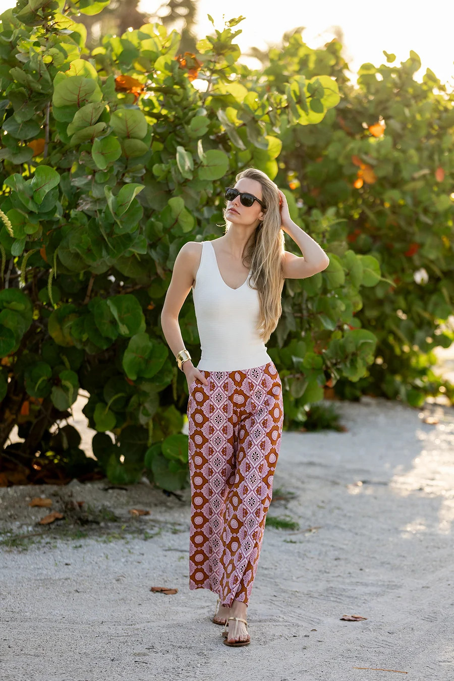 Charley Pant - Orchid Palazzo Tile | Julia Amory