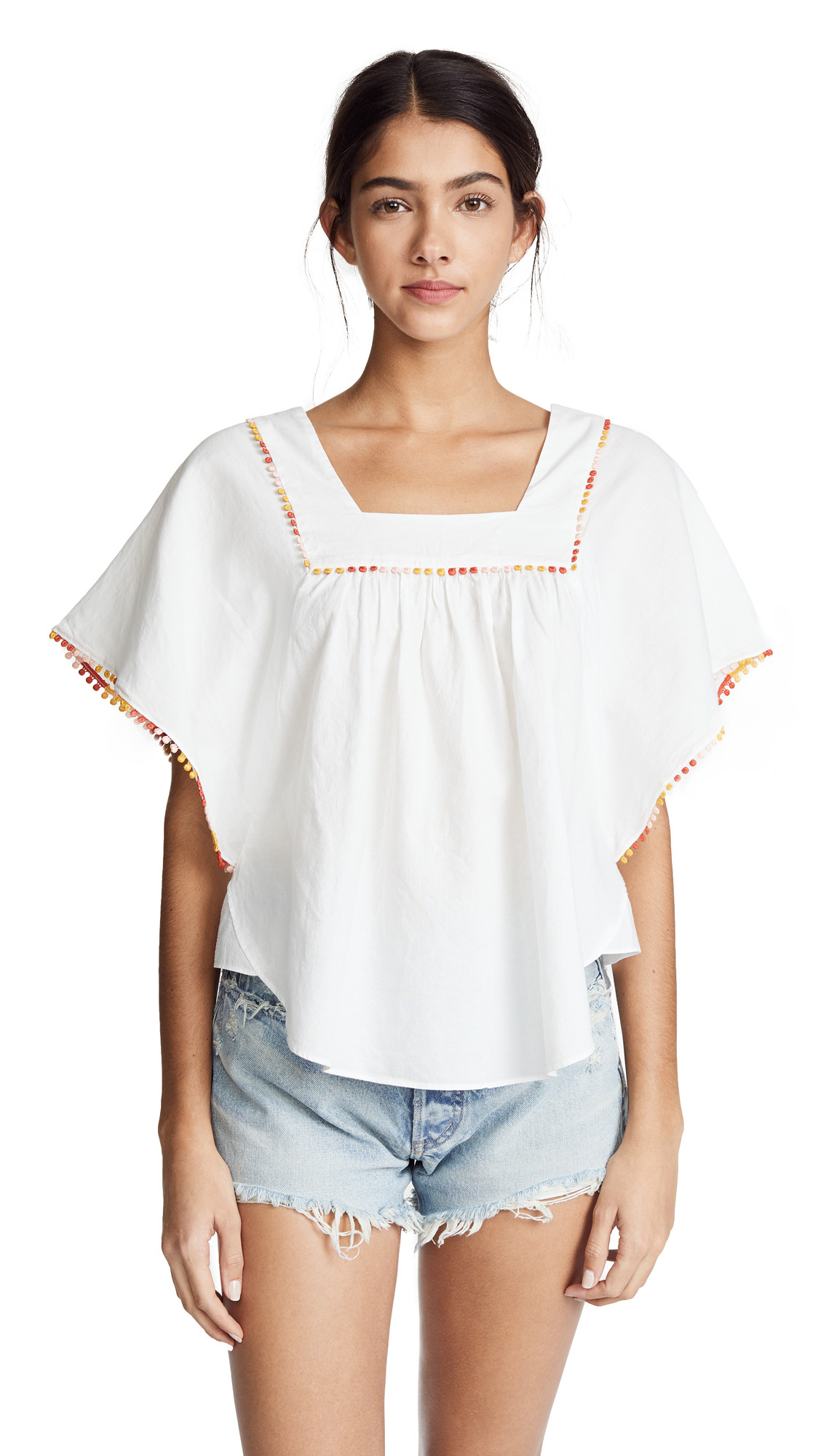 Madewell Pom Pom Butterfly Top | Shopbop