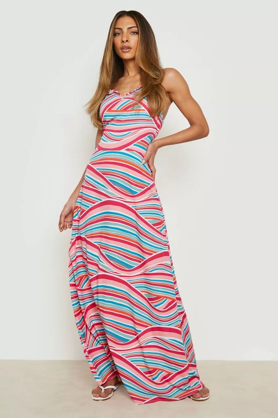 Striped Strappy Maxi Dress | Boohoo.com (US & CA)