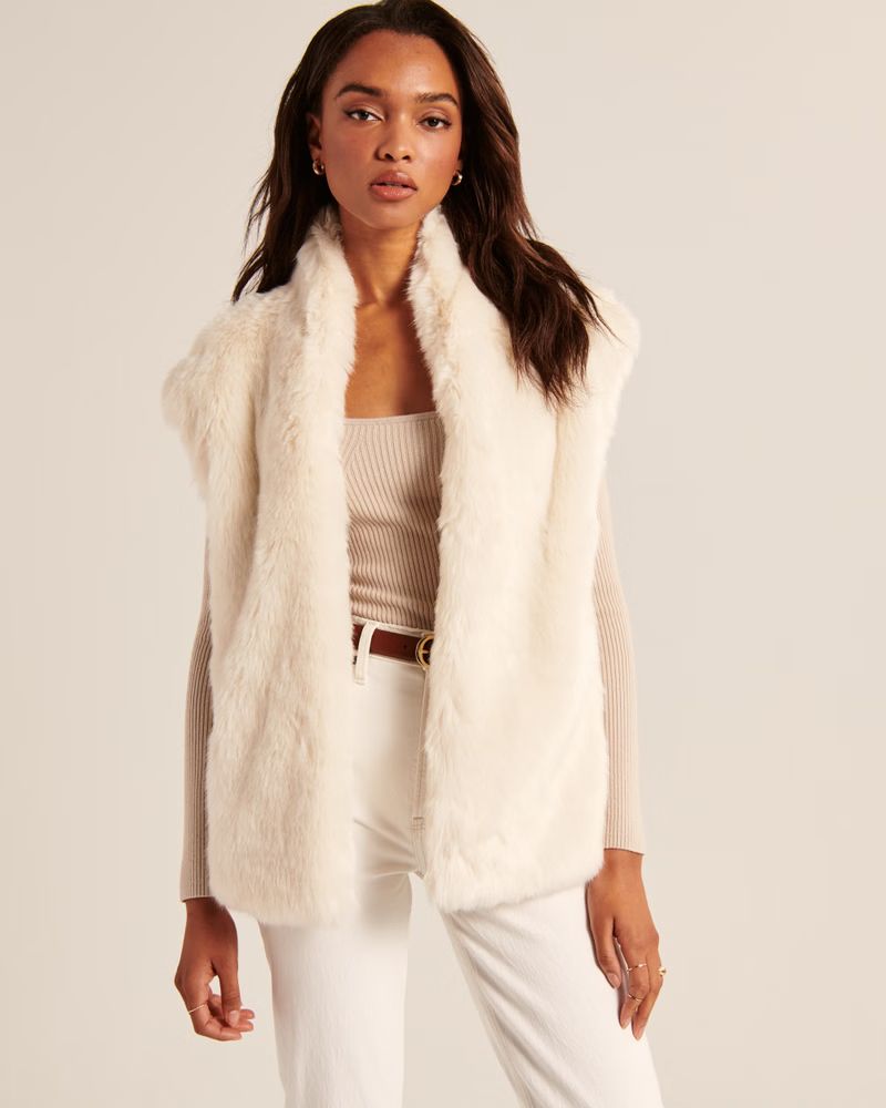 Women's Faux Fur Vest | Women's Coats & Jackets | Abercrombie.com | Abercrombie & Fitch (US)