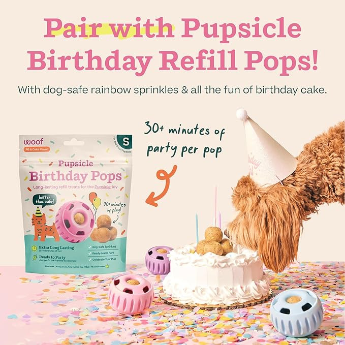 WOOF Party Pupsicle - Long-Lasting Interactive Dog Toys for Boredom - Low-Mess Design - Birthday ... | Amazon (US)