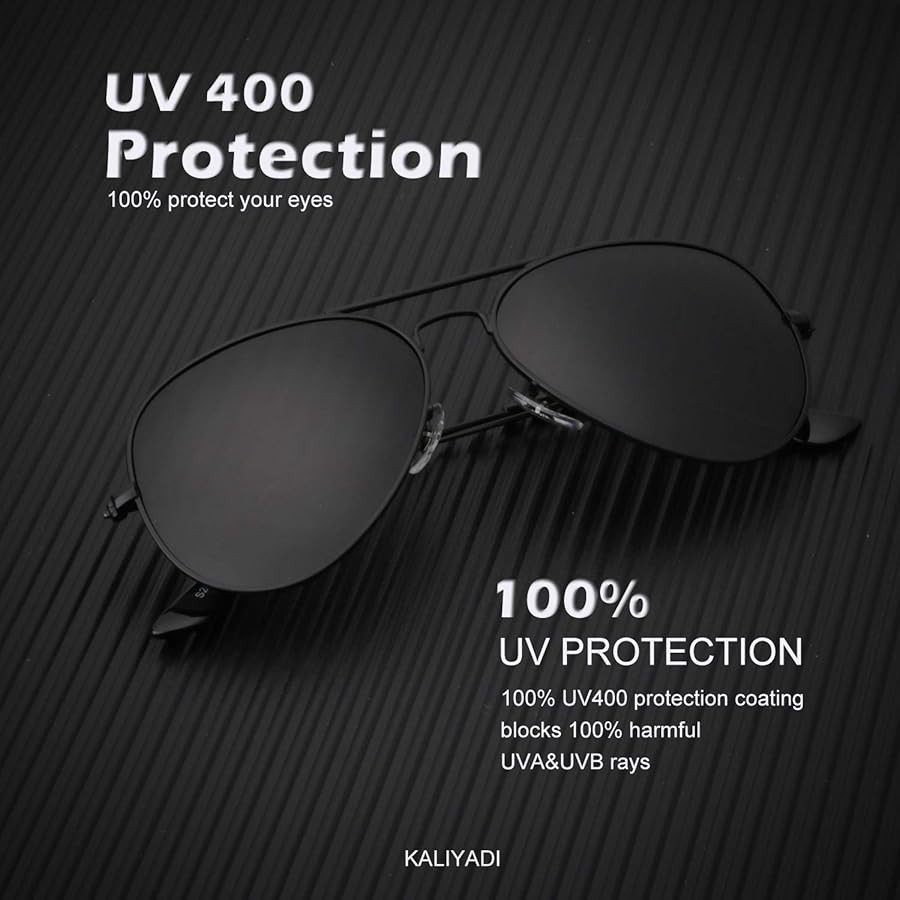 KALIYADI Classic Aviator Sunglasses for Men Women Driving Sun glasses Polarized Lens UV Blocking | Amazon (US)