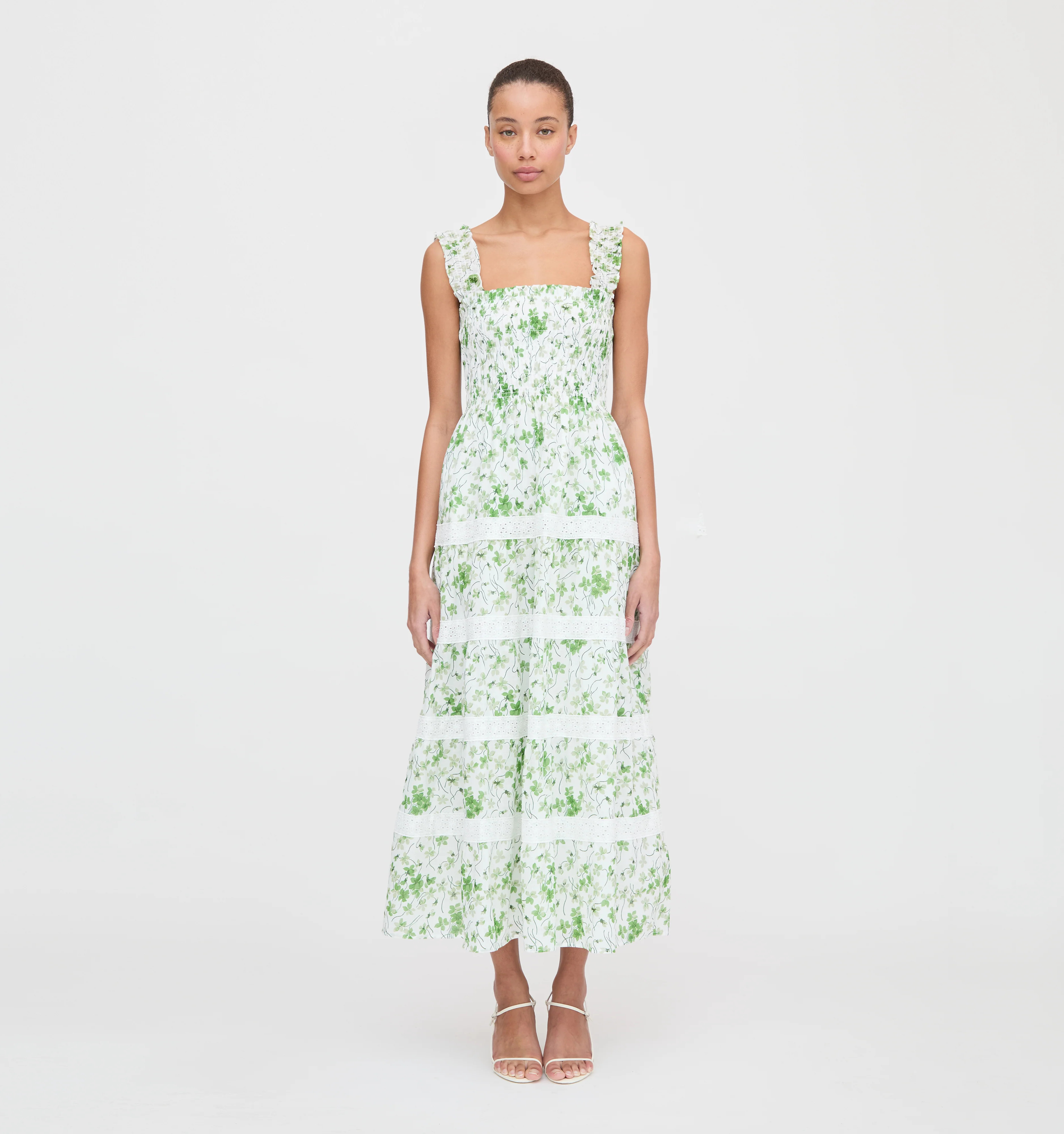 The Kimmy Nap Dress - Green Sweet Peas | Hill House Home US