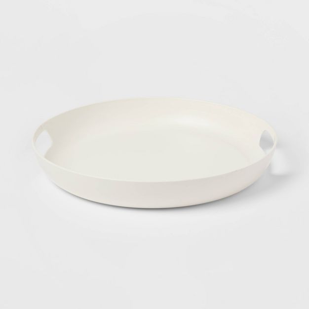 14&#34; Plastic Round Serving Tray White - Made By Design&#8482; | Target
