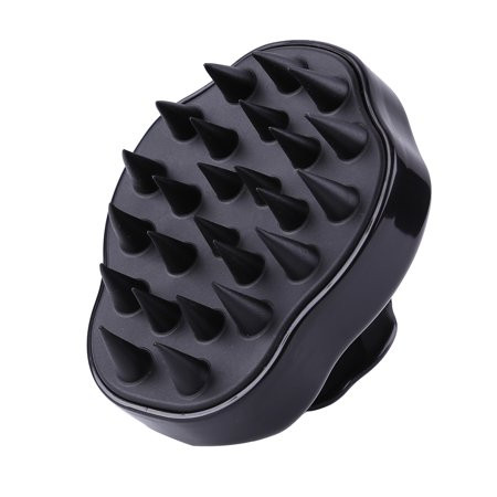 Silicone Hair Washing Comb Brush Head Scalp Massage Brush (Black) | Walmart (US)