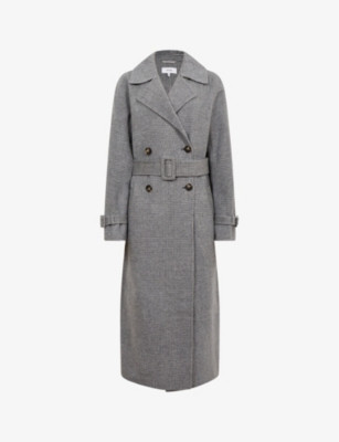 Alexa belted double-breasted checked wool-blend coat | Selfridges