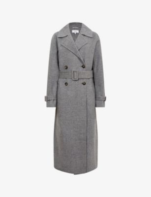 Alexa belted double-breasted checked wool-blend coat | Selfridges
