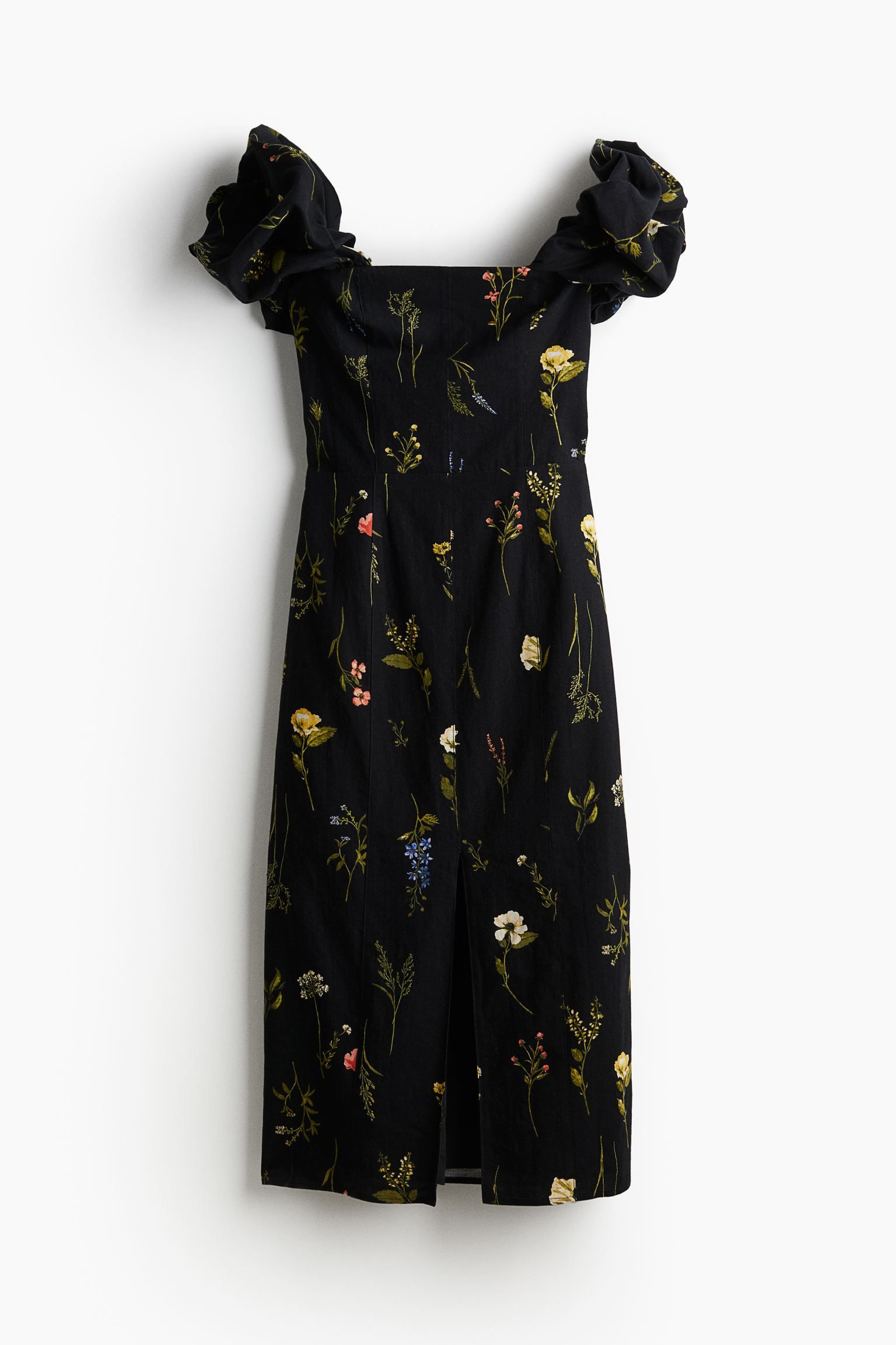 Linen-blend off-the-shoulder dress | H&M (UK, MY, IN, SG, PH, TW, HK)