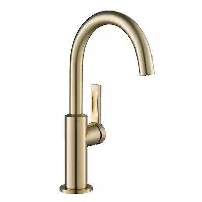 Kraus Spot Free Champagne Bronze Single Handle Bar and Prep Kitchen Faucet | Lowe's