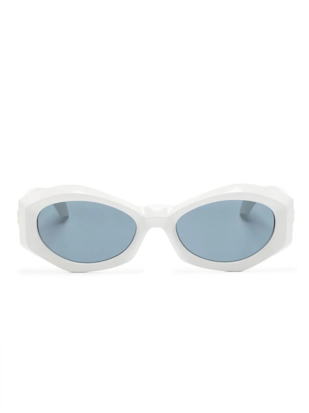 Versace Eyewear oval-frame sunglasses - White | Farfetch Global