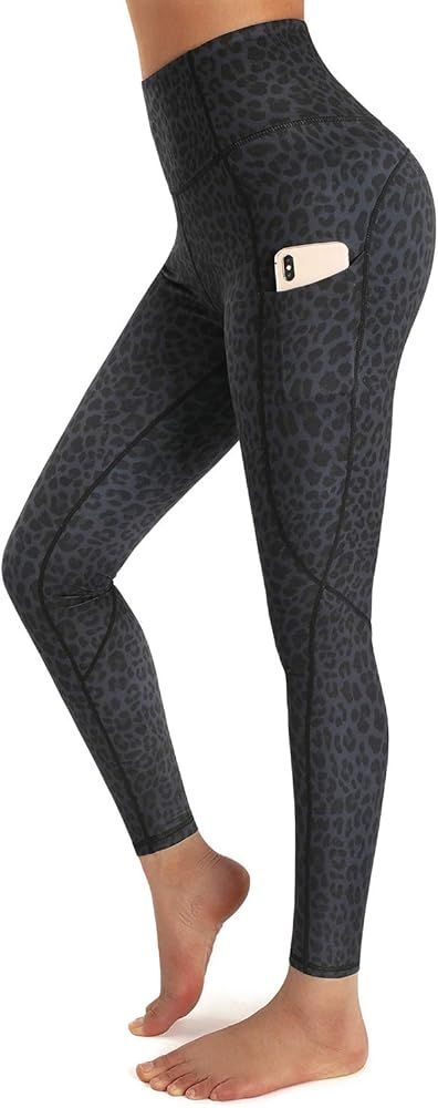 Amazon.com: STYLEWORD Women's Leopard Pattern Print Yoga Pants High Waist Full-Length Leggings wi... | Amazon (US)