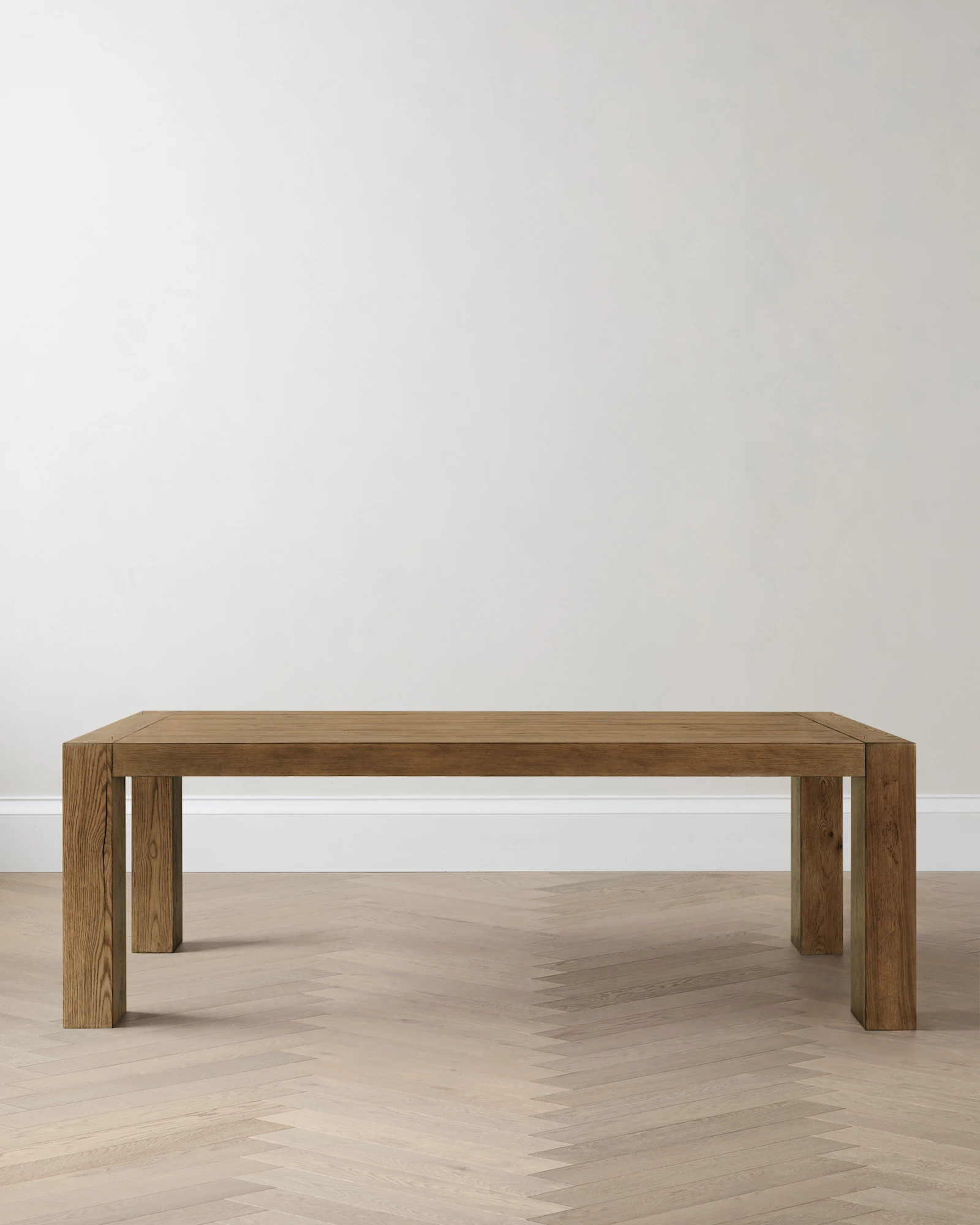 Quince - White Label | Quince | Reclaimed Oak Parsons Dining Table in Cafe Brown, Wood | Quince