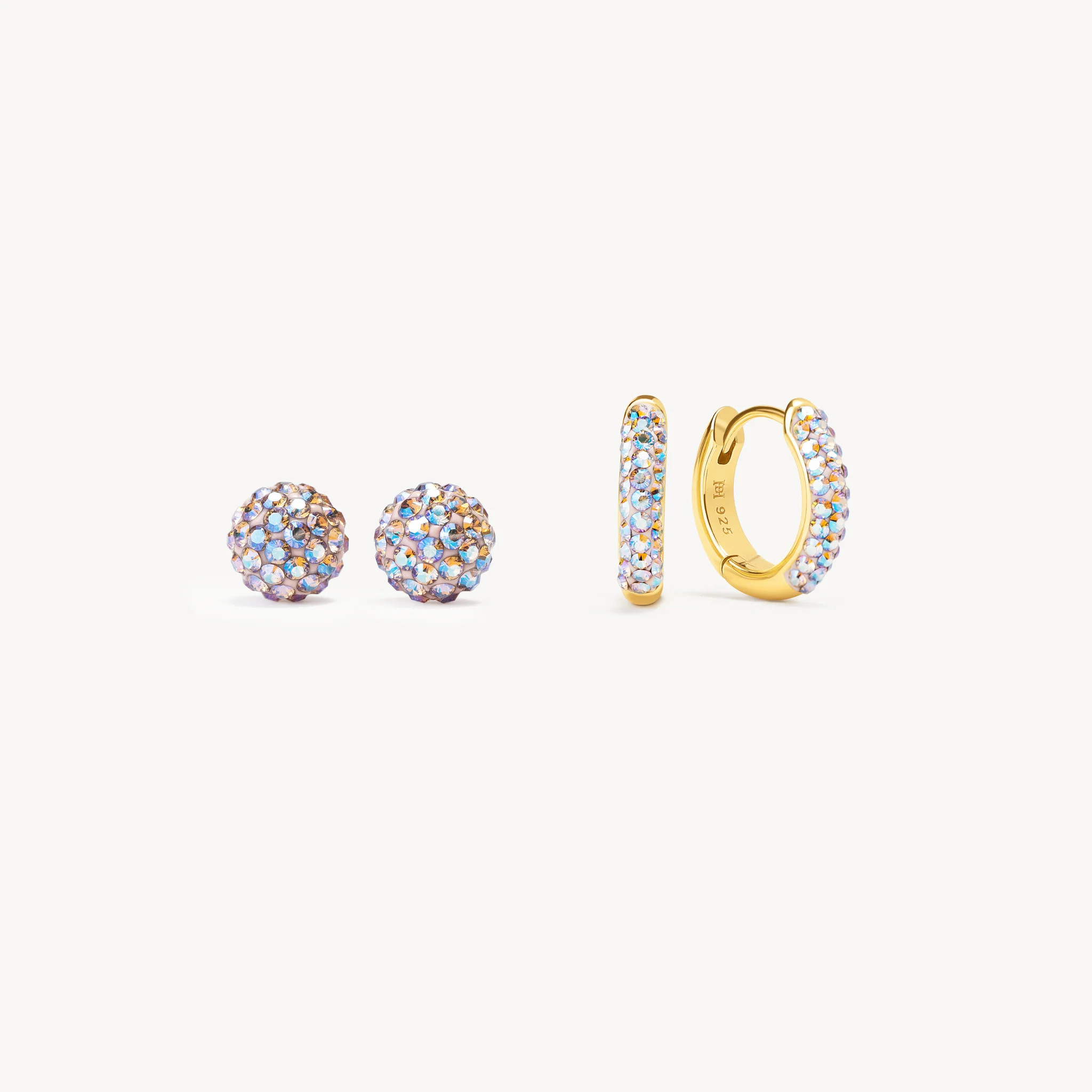 Always On Sparkle Hoops and Studs Gift Set | Hillberg & Berk | Hillberg & Berk