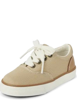 Toddler Boys Canvas Low Top Sneakers | The Children's Place  - TAN | The Children's Place