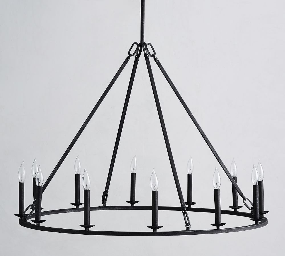 Remington Iron Round Chandelier | Pottery Barn (US)