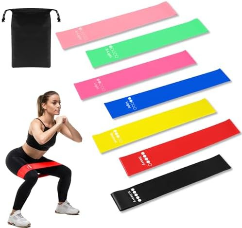 7 Pack Elastic Resistance Bands Set, Multi-Colored Workout Bands, Different Levels Exercise Band ... | Amazon (US)