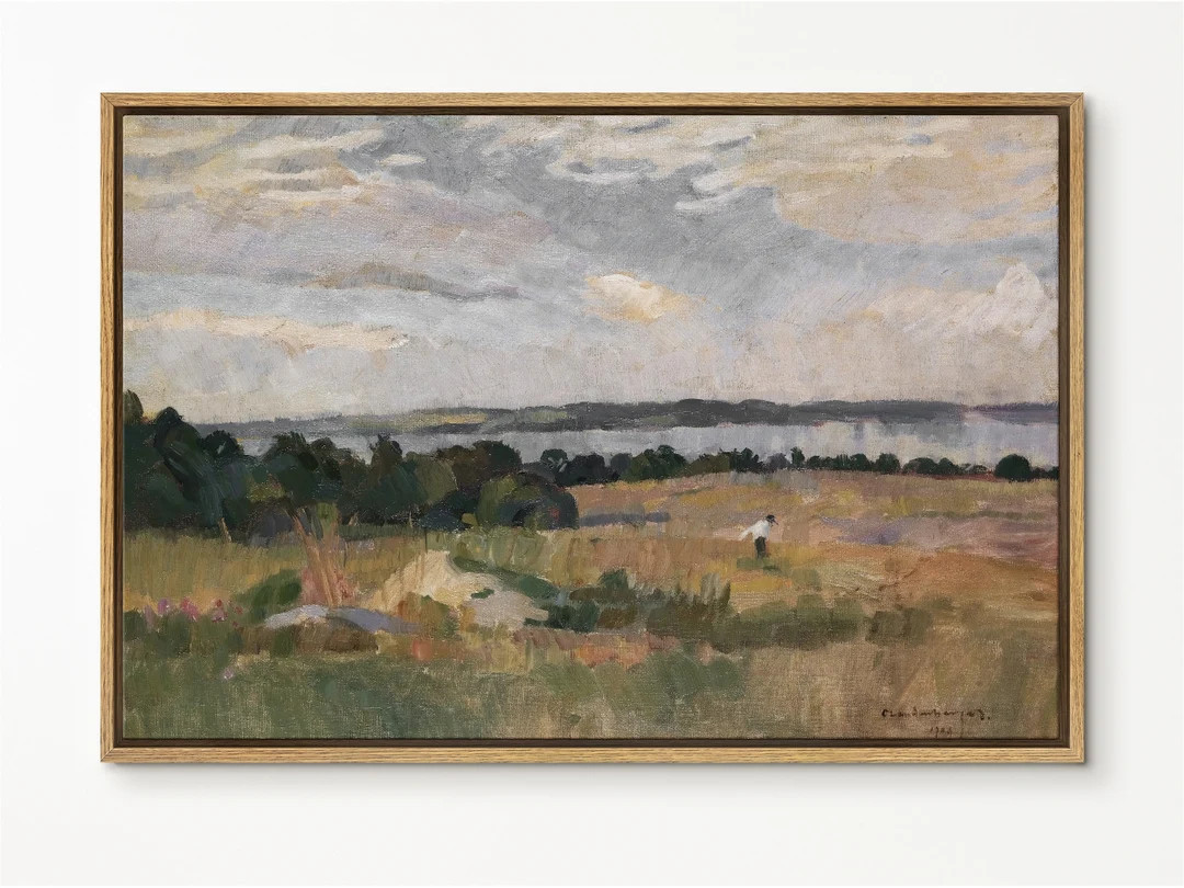 Southandart Vintage Landscape Framed Print Field Sky Framed - Etsy | Etsy (US)