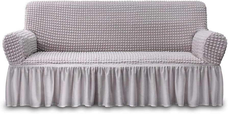 NICEEC Sofa Slipcover Grey Sofa Cover 1 Piece Easy Fitted Sofa Couch Cover Universal High Stretch... | Amazon (US)