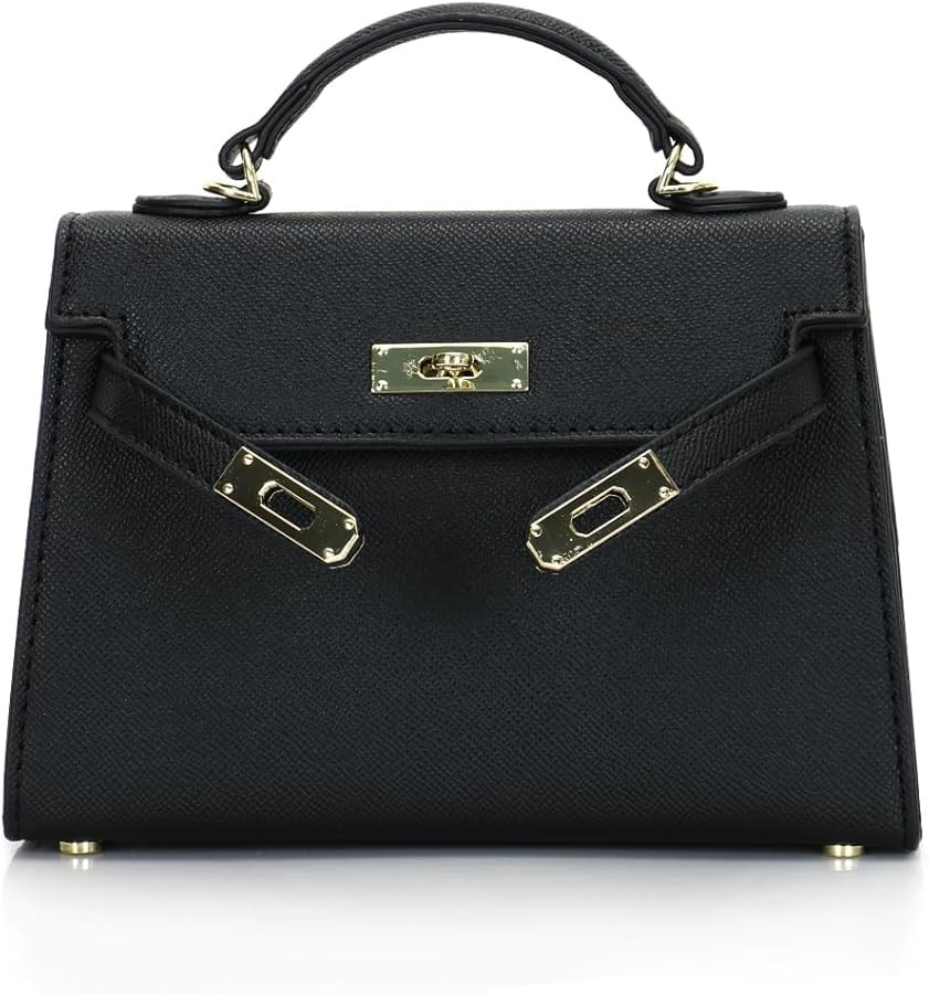 Women's Small Top Handle Satchel with Detachable Strap Ladies Designer Leather Crossbody Bag (A-B... | Amazon (US)