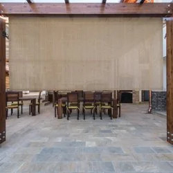 Keystone Fabrics Cordless Outdoor Sun Shade - 7' wide x 6' drop - Bryce (Brown/Black) | Walmart (US)