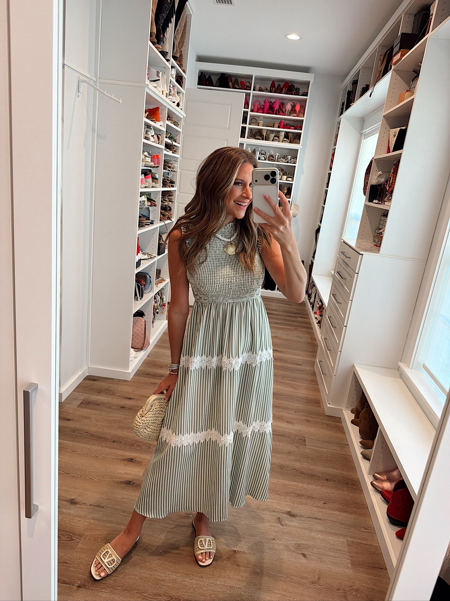 In a small dress, sandals, necklace, bag and accessories - fits tts.

#LTKootd #LTKgrwm #LTKSeasonal