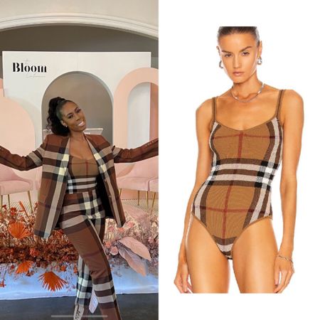 @beverlyabeal wearing @burberry Vintage Check Wool Blazer ($1890), @burberry Vintage Checked Wool Pant ($1050), @burberry Kiela Check Bodysuit, @burberry Vintage Check Jersey Mesh Bodysuit ($650)

#LTKsalealert #LTKshoecrush #LTKstyletip