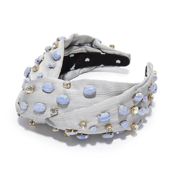 BLUE LACE AGATE WOVEN JEWELED GRETA HEADBAND | LELE SADOUGHI