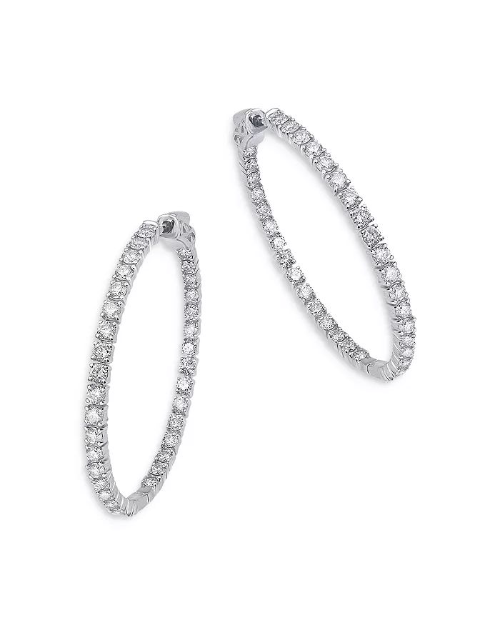 Bloomingdale's Diamond Inside Out Hoop Earrings in 14K White Gold, 3.0 ct. t.w. - 100% Exclusive ... | Bloomingdale's (US)