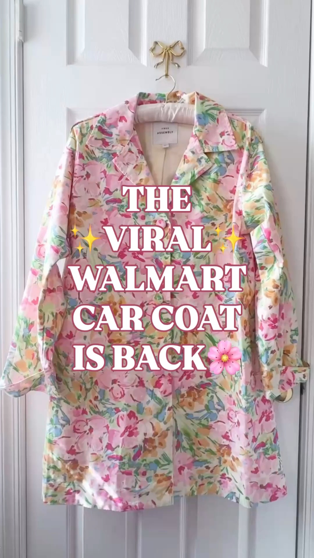 Walmart car coat women | Walmart floral jacket | Walmart floral coat | spring jacket women | spring outfit women | Lilly Pulitzer look for less | floral jacket women | statement spring jacket

This is the Walmart floral car coat that came online, vanished almost immediately, and had people searching for it ever since.

She was the one who got away.

Now she’s back. 

The print is what makes this feel so special. That bright painterly floral in pink, green, yellow, and soft pastel tones. It gives full Lilly Pulitzer look for less energy with that polished Palm Beach, preppy spring mood people always want this time of year.

A true car coat shape that instantly makes an outfit look more styled. Clean. Structured. Expensive-looking. The kind of topper that turns white denim, a simple dress, or even a plain tee into a full spring outfit.

The shell is 98% cotton and 2% spandex, so it has real structure. 

This is the piece for:
• spring outfits women
• Easter outfits
• garden party outfits
• brunch outfits
• vacation outfits
• preppy spring style
• feminine spring outfits
• polished everyday looks

If you missed it the first time, this is your second chance at the jacket everyone kept thinking about.

walmart car coat, walmart floral jacket, walmart floral coat, walmart spring jacket, spring jacket women, spring coat women, floral jacket women, floral coat women, spring outfit women, spring outfits women, preppy spring outfits women, feminine spring outfit, lilly pulitzer look for less, designer look for less, colorful spring jacket women, easter outfit women, garden party outfit women, brunch outfit women, palm beach style women, walmart fashion finds, walmart style women, free assembly jacket

#LTKFindsUnder100 #WalmartStyle #WalmartFinds #SpringOutfits #PreppyStyle #LookForLess #LillyPulitzer #StatementJacket #SpringJacket

#LTKWorkwear #LTKSeasonal #LTKTravel