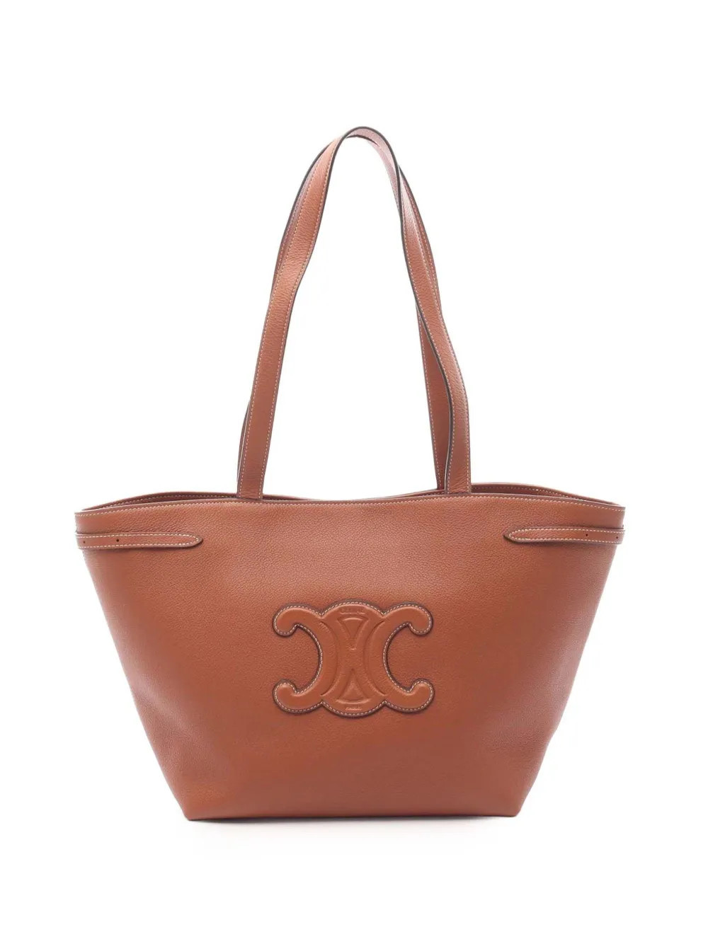 Celine Pre-Owned 2018-2025 Small Calfskin Cabas Cuir Triomphe Anais tote bag - Brown | Farfetch Global