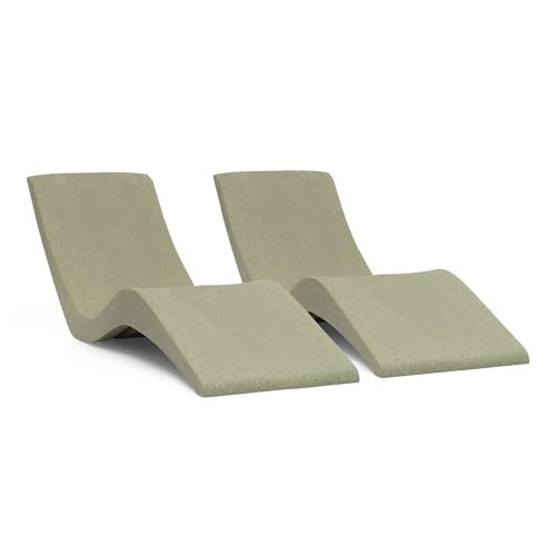 Aqua Outdoors- in-Pool Chaise Lounger - Pool & Sun Shelf Lounge Chair Designed for Water Depths Up to 9”-Compatible with All Types - Poolside & Sun Deck Tanning - Set of 2 - Sandstone Granite | Amazon (US)