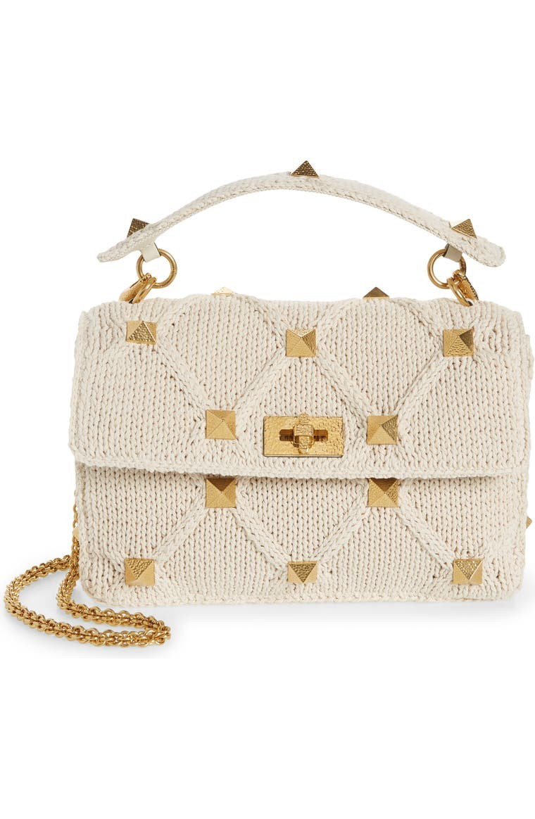Roman Stud Tricot Shoulder Bag | Nordstrom