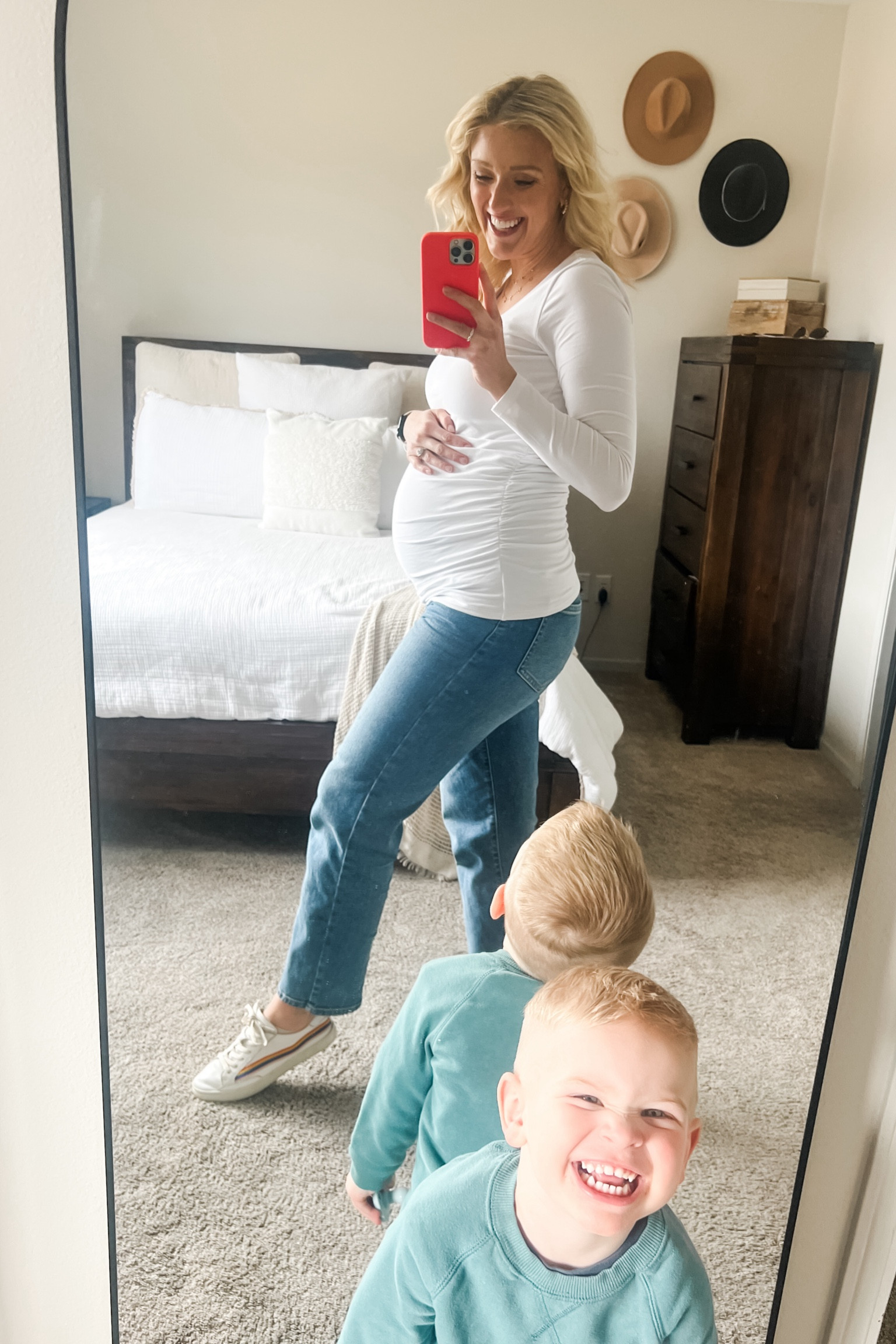 Bump fit Friday over here and I’m loving Abercrombie’s new maternity tops they just added to their shop! They feel like butter and are such versatile pieces. Add some fun to your look with these adorable spring Soludos tennis shoes that are on sale right now!! Peep my ham ball of a little helper! 

#LTKbump #LTKshoecrush #LTKsalealert