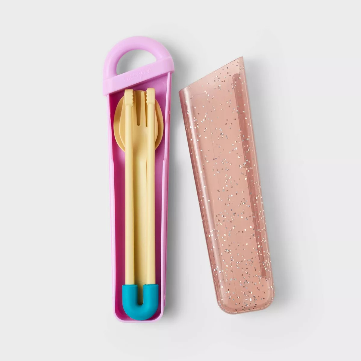 Cutlery Set - Cat & Jack™ Glitter Pink: BPA-Free Baby Utensils, 5-Piece | Target