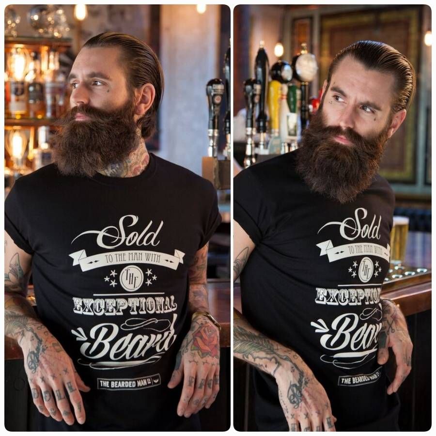 Sold To The Man With The Exceptional Beard T Shirt | Notonthehighstreet.com UK