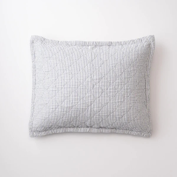 Diamond Ticking Quilted Pillow Sham | Schoolhouse