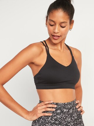 Light Support Strappy Sports Bra | Old Navy (CA)