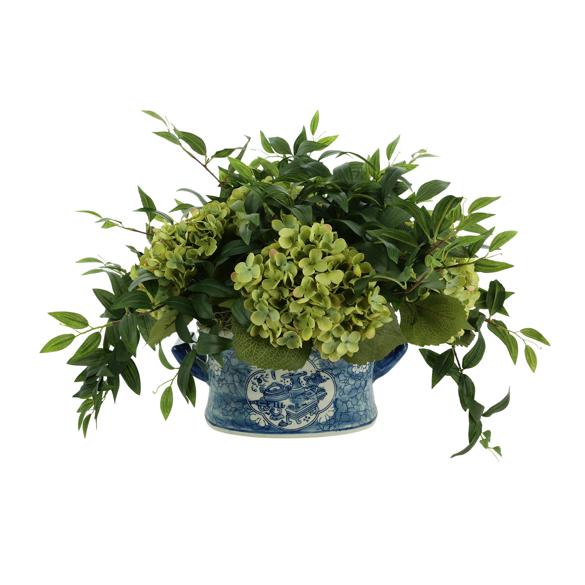 Nadeau Hydrangea Centerpiece in Decorative Pot | Wayfair North America